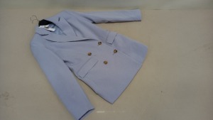 6 X BRAND NEW TOPSHOP PURPLE BUTTONED BLAZERS IN VARIOUS SIZES IE 8, 10 AND 14 RRP £59.00 (TOTAL RRP £354.00)