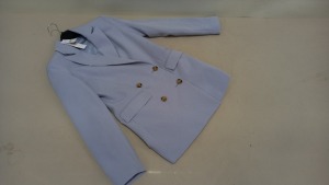 6 X BRAND NEW TOPSHOP PURPLE BUTTONED BLAZERS IN VARIOUS SIZES IE 8, 10 AND 14 RRP £59.00 (TOTAL RRP £354.00)