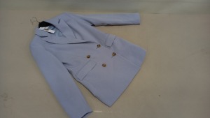 6 X BRAND NEW TOPSHOP PURPLE BUTTONED BLAZERS IN VARIOUS SIZES IE 8, 10 AND 14 RRP £59.00 (TOTAL RRP £354.00)