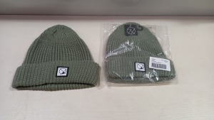 70 X BRAND NEW BRANDED GREEN CLASSIC BEANIE HATS