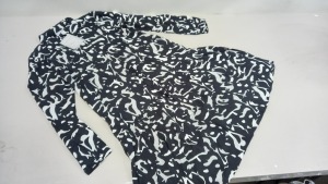 12 X BRAND NEW MAMALICIOUS SERENA WOVEN WHITE AND BLACK DRESS SIZE LARGE RRP £45.00 (TOTAL RRP £540.00)