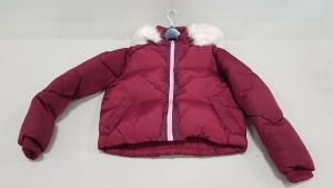 4 X BRAND NEW TOPSHOP FAUX FUR HOODED PUFFER COATS SIZE 8 RRP £69.00 (TOTAL RRP £276.00)