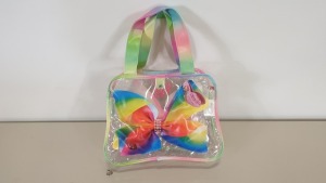 72 X BRAND NEW JOJO SIWA BOW SHAPED AND PRINT TOTE BAGS IN 6 BOXES