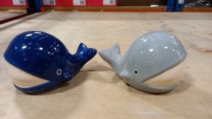 1,872 X BRAND NEW BOXED WHALE ORNAMENTS IN GREY AND BLUE - ON ONE PALLET