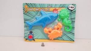 126 X BRAND NEW BOXED SAND MOULD SET (SHARK, CRAB AND SEAHORSE) - IN 9 BOXES