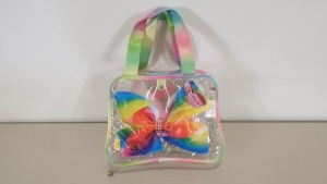 72 X BRAND NEW JOJO SIWA BOW SHAPED AND PRINT TOTE BAGS IN 6 BOXES