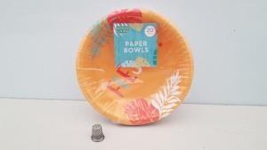 600 X BRAND NEW BOXED SUMMER LIVING 20PACK OF TIKKA PAPER BOWLS - IN 15 BOXES