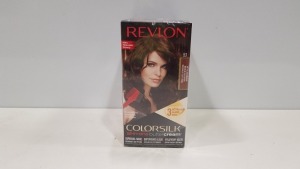 48 X BRAND NEW BOXED REVLON COLORSILK ALL IN ONE BUTTER CREAM HAIR DFY (MEDIUM GOUDBRUM) - IN 4 BOXES