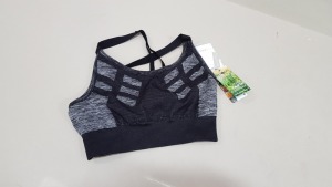 12 X BRAND NEW USA PRO BRA GYM TOPS IN BLACK AND GREY SIZE 10