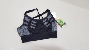 12 X BRAND NEW USA PRO BRA GYM TOPS IN BLACK AND GREY SIZE 10