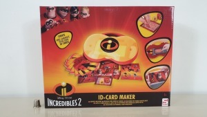 30 X BRAND NEW DISNEY INCREDIBLES 2 ID-CARD MAKER IN 5 BOXES