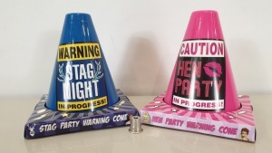 336 X BRAND NEW HEN PARTY (CELEBRATION) CONES IN 14 BOXES