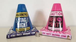 336 X BRAND NEW HEN PARTY (CELEBRATION) CONES IN 14 BOXES