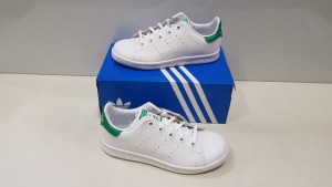 5 X BRAND NEW KIDS ADIDAS ORGINALS STAN SMITHS IN WHITE AND GREEN UK SIZE 2.5