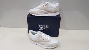 4 X BRAND NEW REEBOK NYLON MENS RUNNING TRAINERS IN WHITE UK SIZE 7