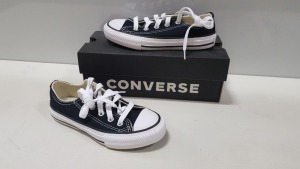 6 X BRAND NEW KIDS CONVERSE IN BLACK SIZE YOUTH 12