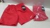 13 X BRAND NEW RED NIKE SHORTS SIZE 13-15 YEARS