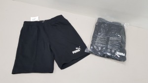 12 X BRAND NEW PUMA BLACK JOGGING SHORTS SIZE UK 13-14