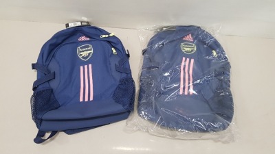 6 X BRAND NEW ADIDAS ARSENAL OFFICAL LICENSED PRODUCT NAVY BACK PACKS