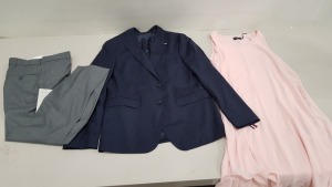 6 PIECE MIXED CLOTHING LOT CONTAINING PEPE JEANS TOP SIZE 10, JAMES LAKELAND DRESS SIZE 14, JAMES LAKELAND DRESS SIZE 14, TOMMY HILFIGER BLAZER SIZE 52, BEN SHERMAN TROUSERS SIZE 36S AND SCOTT & TAYLOR TROUSERS SIZE 30R