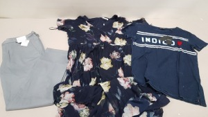 6 X PIECE MIXED CLOTHING LOT CONTAINING SCOTCH AND SODA T-SHIRT SIZE SMALL, MICHAEL KORS JUMPSUIT SIZE 6, CALVIN KLEIN TROUSERS 34/32, MICHAEL KORS DRESS SIZE 10, KENNETH COLE BLAZER 38S AND STUDIO 8 DRESS SIZE UK 18