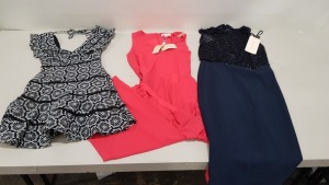 5 X PIECE MIXED CLOTHING LOT CONTAINING VILLA DRESS SIZE 12, MICHAEL KORS JUMPSUITS SIZE 8S, ADRIANNA PAPELL DRESS SIZE 10, BARDOT DRESS SIZE 6