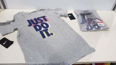 15 X BRAND NEW NIKE GREY JDI T SHIRTS AGE 11-12 YEARS
