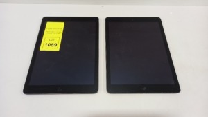 2 X APPLE TABLETS MODEL'S - A1474 - SIZE - H240MM X W170MM PLEASE NOTE - TABLET'S ARE WITHOUT POWER CABLES/HAVE NOT BEEN CHECKED, VISUALLY LOOK TO BE IN GOOD CONDITION