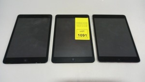 3 X APPLE TABLET'S MODEL - A1432 CLASS B SPECIFICATION - SIZE - H200MM X W135MM PLEASE NOTE - POWER CABLES NOT INCLUDED/TABLET'S HAVE NOT BEEN CHECKED/VISUALLY LOOK TO BE IN GOOD CONDITION