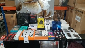 MIXED PHONE ACCESSORIES IE. SY-BT1614 WIRELESS HEADSETS, BUDI WIRELESS AND NON-WIRELESS CHARGERS,