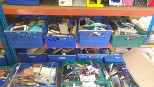 9 TRAYS CONTAINING OF MOBILE PHONE CASES IE. PHONE GADGETS, COLOURFUL CASES AND FOR IM ON 2