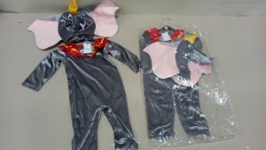 15 X BRAND NEW DISNEY DUMBO KIDS FULL COSTUMES IN SIZES UK 3-4YEARS