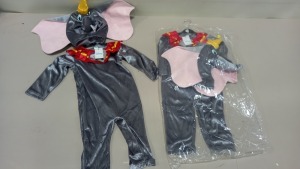 15 X BRAND NEW DISNEY DUMBO KIDS FULL COSTUMES IN SIZES UK 3-4YEARS