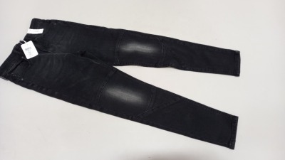 18 X BRAND NEW OUTFIT KIDS TAPERED BLACK DENIM JEANS SIZE UK 10 ANMD 11 YEARS