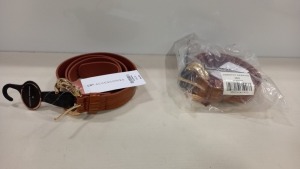 100 X BRAND NEW DOROTHY PERKINS BROWN BELTS WITH GOLDEN BUCKLE IN SIZE MEDIUM