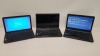 3 X TOSHIBA SATELLITE PRO LAPTOPS (NO OPERATING SYSTEMS OR CHARGERS)