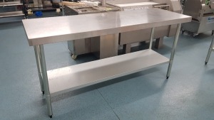 1 X STAINLESS STEEL PREP TABLE (60 X180CM)