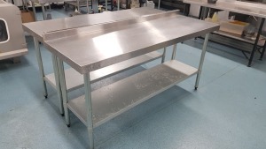 1 X STAINLESS STEEL PREP TABLE (60 X 180CM)