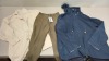 6 PIECE MIXED CLOTHING LOT CONTAINING BARBOUR COAT SIZE 16, PRETTY LAVISH DRESS SIZE 8, TED BAKER TROUSERS SIZE 1, JACK WILLS JEANS SIZE 28R, TED BAKER CARDIGAN SIZE 3 AND DAMSEL IN A DRESS TOP SIZE 16