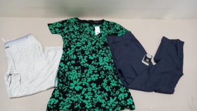 6 PIECE MIXED CLOTHING LOT CONTAINING STUDIO 8 DRESS SIZE 18, CHRISTIANNE LACROIX ROBE SIZE MEDIUM - LARGE, CALVIN KLEIN PANTS SIZE 16, SCOPES TROUSERS SIZE 34L, FRENCH CONNECTION DRESS SIZE 12 AND DKNY PYJAMA BOTTOMS SIZE 14