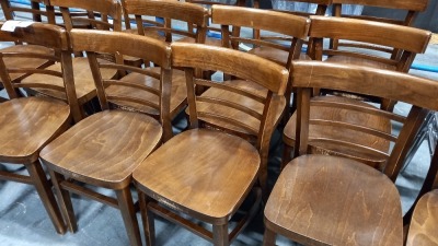 10 X WOODEN CHAIRS (SEAT HEIGHT 46CM)