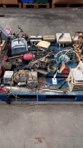 PALLET CONTAINING SOLDERING EQUIPMENT, PUMP, LIGHT, PINDEX SYSTEM, BESQUAL-2, HANDTOOLS, ETC