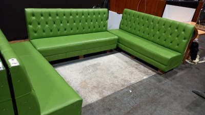 3 X 3 SEATER GREEN SOFA (200 X 106 X 62CM)