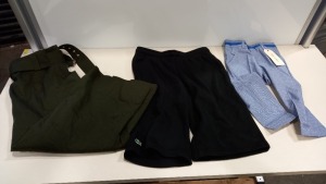 8 PIECE MIXED KIDS CLOTHING LOT CONTAINING TED BAKER SATIN UTILITY JACKET IN NAVY SIZE 2, TED BAKER BAT WING SLEEVE HIGH NECK TOP SIZE 2, TED BAKER KHAKI UTILITY JOGGERS SIZE 2, BILLY BANDIT TROUSERS SIZE 2, LACOSTE SHORTS SIZE 12 YEARS AND A TED BAKER PE
