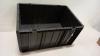 19 X BRAND NEW GREY PLASTIC STACKABLE CRATES - 64 X 45 X 33 CM (HIGH)