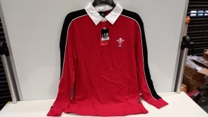 10 X BRAND NEW WELSH RUGBY UNION JERSEYS IN SMALL, MEDIUM AND LARGE