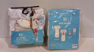 20 X BRAND NEW WAG COSTUMES CONTAINING WAG DRESS, SOCKS, PILL BOTTLE, BAG AND RING SIZE MEDIUM RRP £34.99 (TOTAL RRP £680.00)