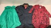 6 PIECE MIXED CLOTHING LOT CONTAINING MINI VELVET DRESS SIZE 6, COAST DRESS SIZE 10, HUGO BOSS SIZE 42, LOFFLER JERSEY SIZE 14, SISTER GLAM DRESS SIZE 12 AND A RALPH LAUREN DRESS SIZE 4