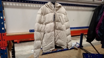 2 X BRAND NEW JACK WILLS SUPER LIGHTWEIGHT DUCK DOWN FEATHERED STONE COLOURED PADDED JACKETS UK SIZE XL RRP £149.00 (TOTAL RRP £298.00)