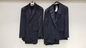 5 X BRAND NEW LUTWYCHE NAVY TAILORED SUITS SIZES 44R, 40R, 50R, 38R, 42R (PLEASE NOTE SUITS NOT FULLY TAILORED)